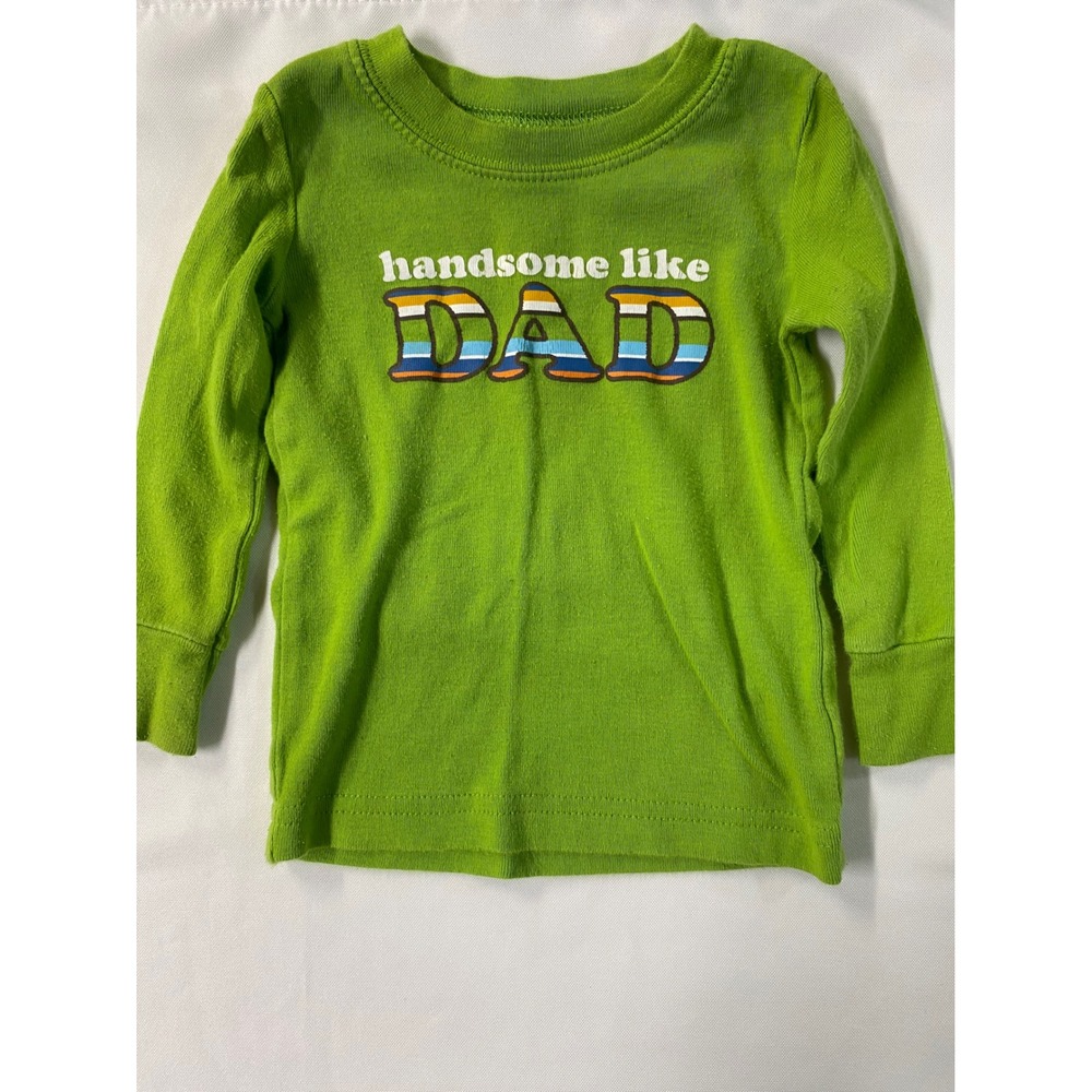 Old Navy Kids Pajama Set of 2 12-18M Baseball Star Handsome Red Green Striped - Picture 10 of 14